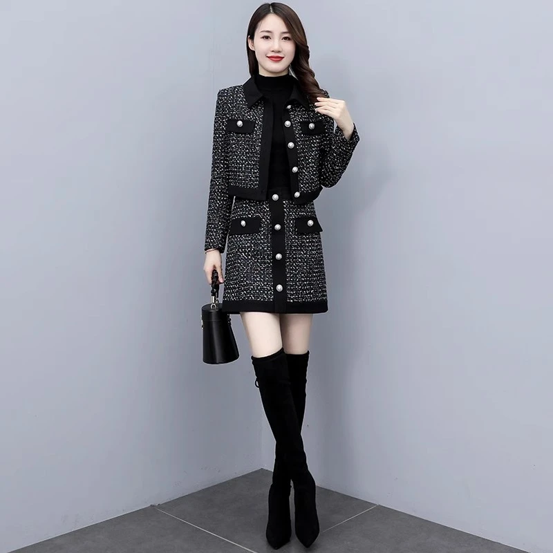 【可蓓儿】小香风韩系职业两件套装女秋冬休闲时尚炸街矮个子妈妈装