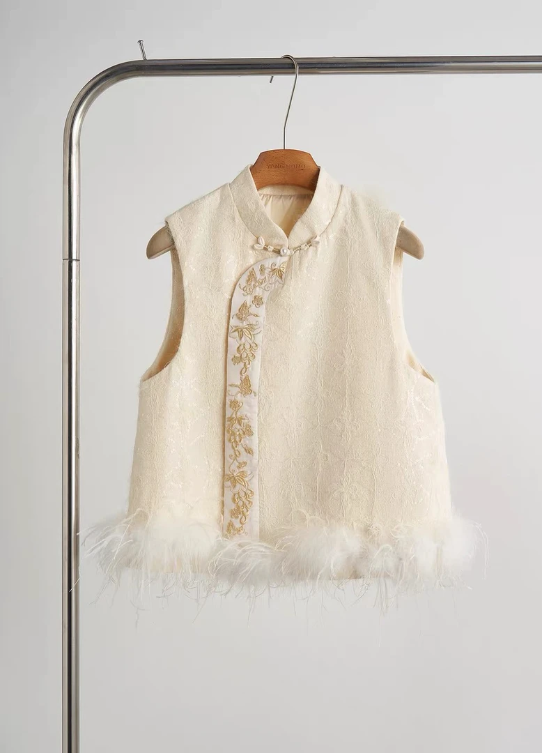 新中式国风毛毛刺绣马甲外套MUZI2022005277