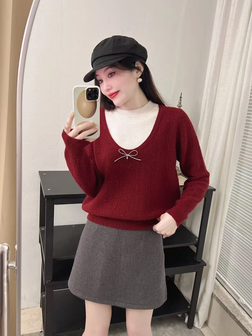 客户订单 假两件亮丝毛衣MUZI2022005262