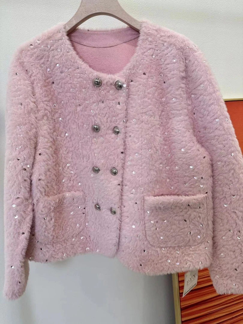 亮色毛毛外套E69