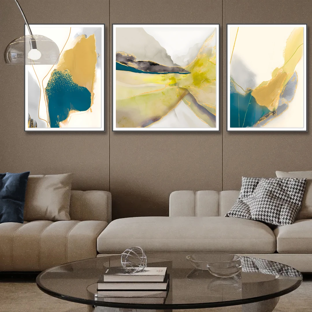 山韵系列/装饰画金箔工艺客厅画餐厅画玄关画卧室画现代简约风格