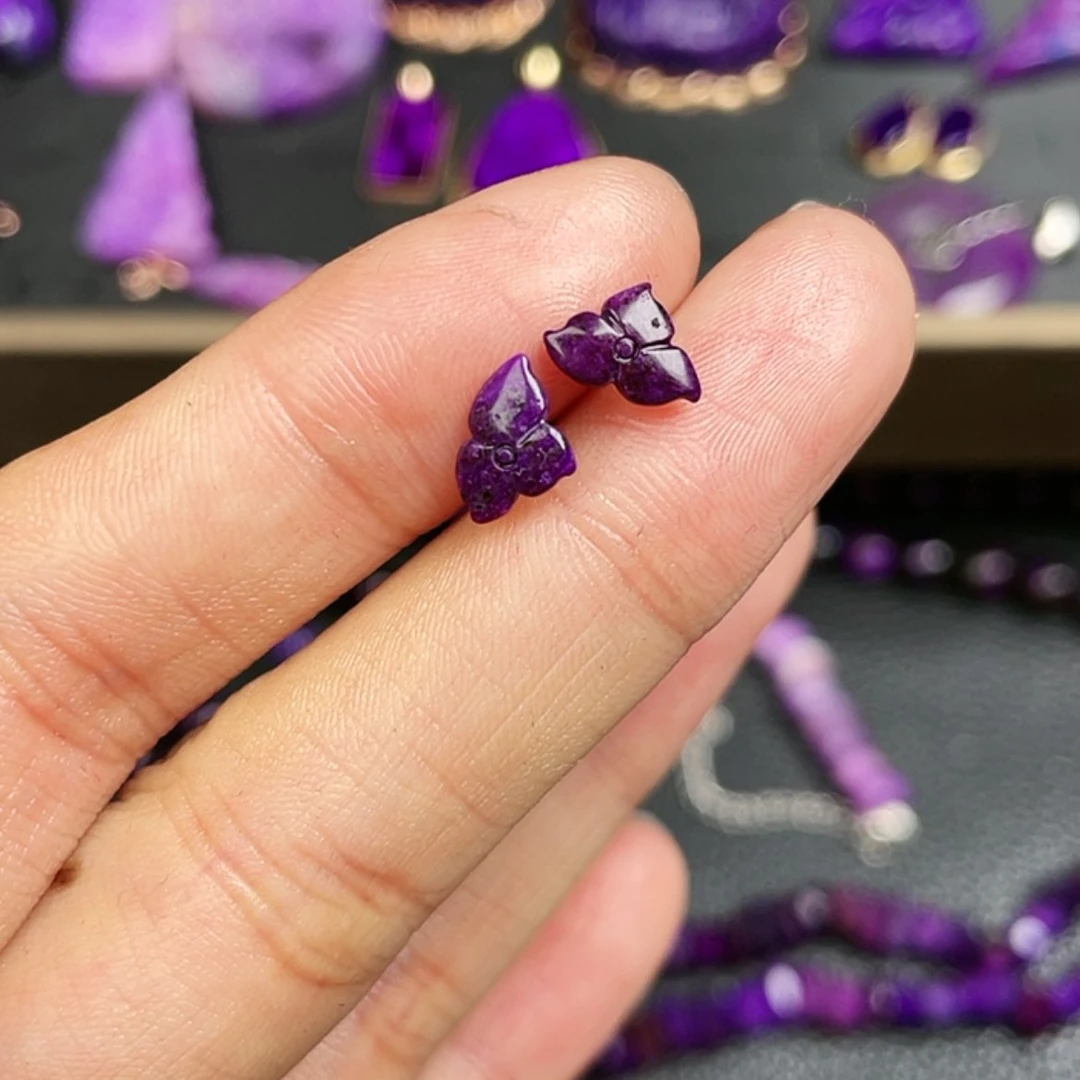 【闪购商品】苏纪石（舒俱来）耳钉银S925镶嵌