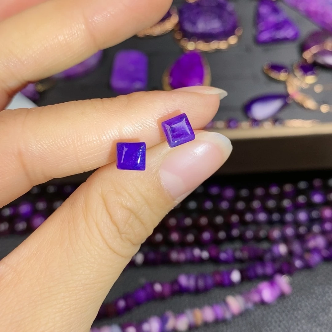 【闪购商品】苏纪石（舒俱来）耳钉银S925镶嵌