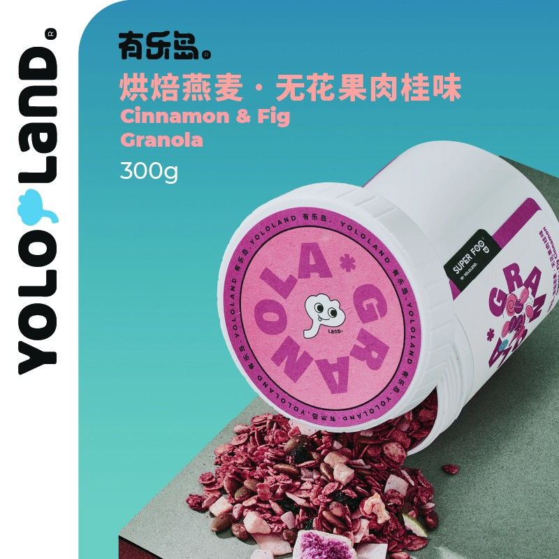 有乐岛/烘焙燕麦片 无花果肉桂味 即食谷物营养酸奶碗