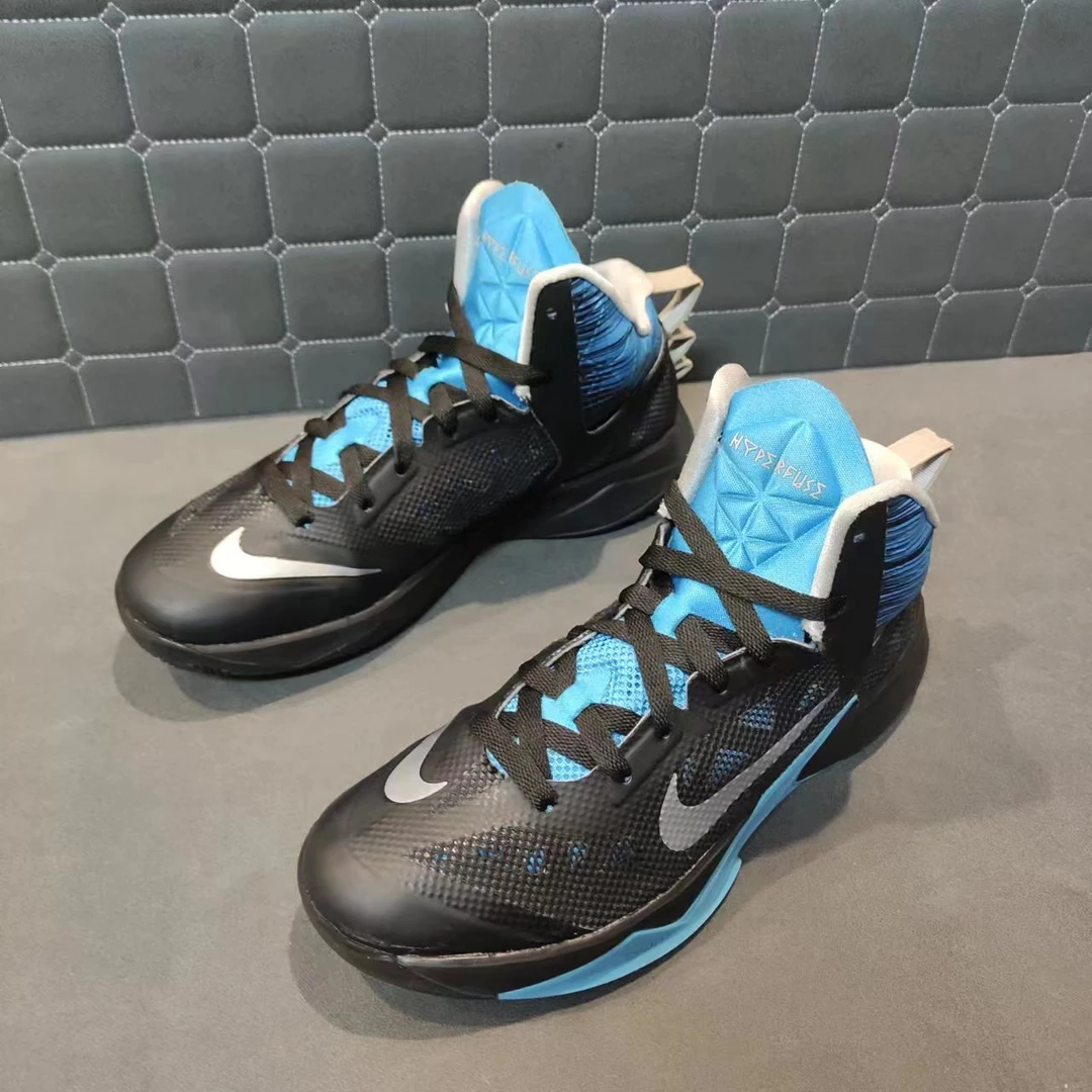 40.5码/95新/Nike Hyperfuse13 黑蓝/无盒/运动鞋/篮球鞋/实战鞋