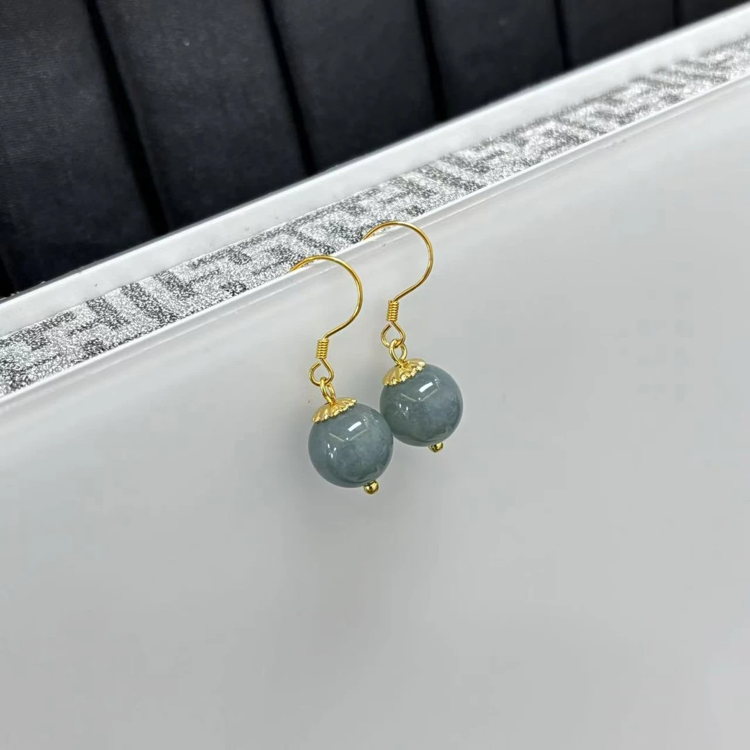 翡翠老蓝水耳钩10m*多样性单个发货