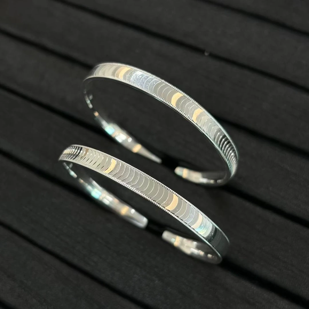 足银手镯 猫眼开口镯*多样性单个发货