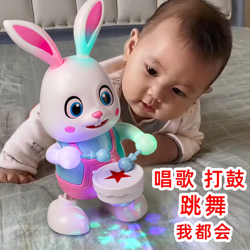 早教跳舞打鼓兔子益智婴儿玩具0-1半岁唱歌有声会动儿童幼儿宝宝