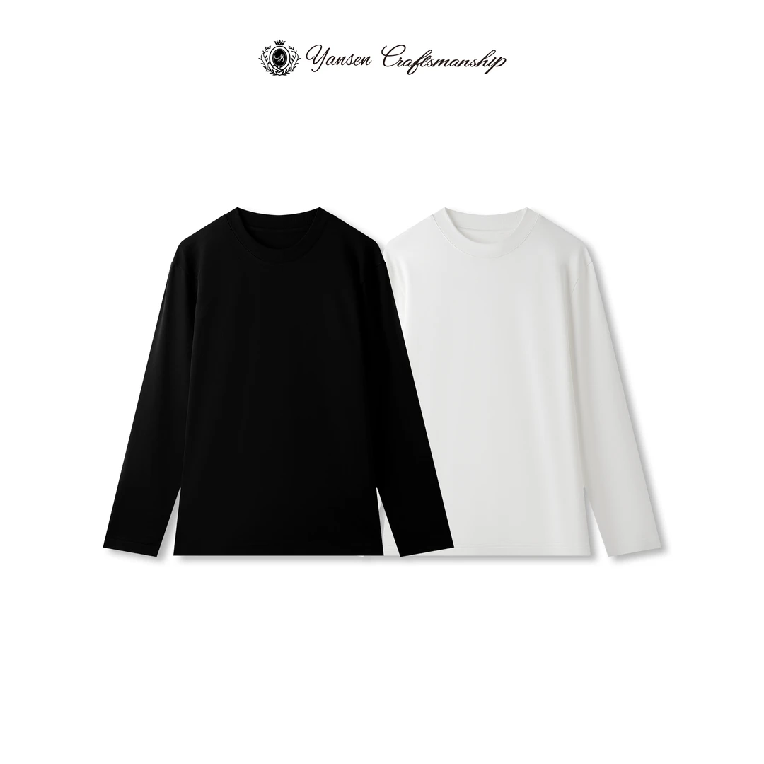 YANSEN 莫代尔混纺面料柔软亲肤纯色净版休闲打底T恤 K150