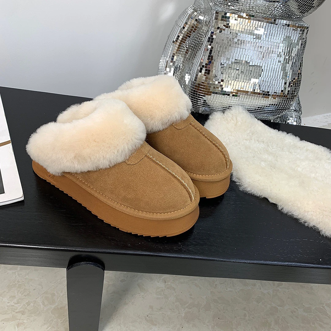 雪地靴女2023年新款冬季加绒加厚皮毛一体厚底保暖棉鞋靴子5927