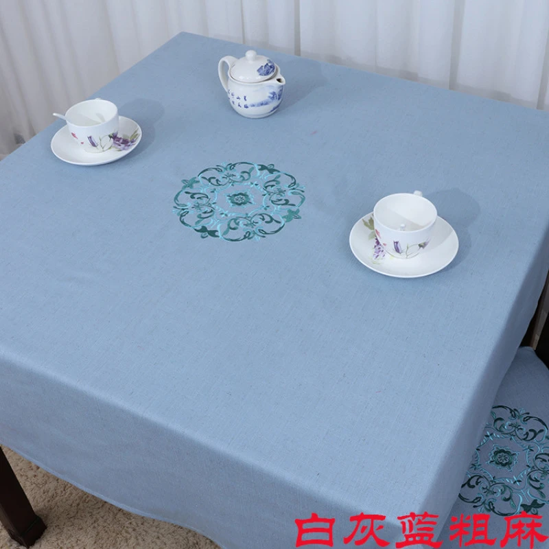 厂家直销现代亚麻桌布布艺餐桌台茶几布书桌茶几台布可定