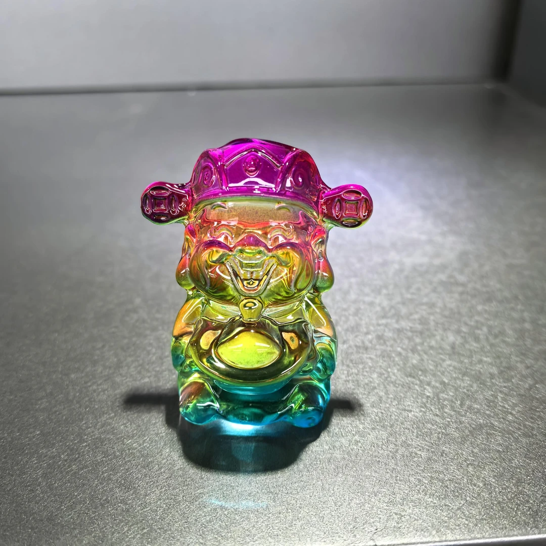 【何姐聊收藏】琉璃财神爷家居摆件新家礼物精美工艺品 YS1250120