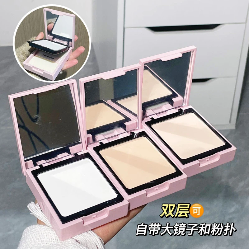 小鱼海棠推荐柔焦雾感粉饼轻薄持久定妆控油哑光学生党显白蜜散粉