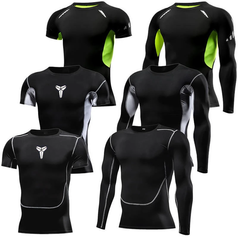 运动紧身衣男篮球健身服男训练服健身房高弹力速干衣跑步透气套装