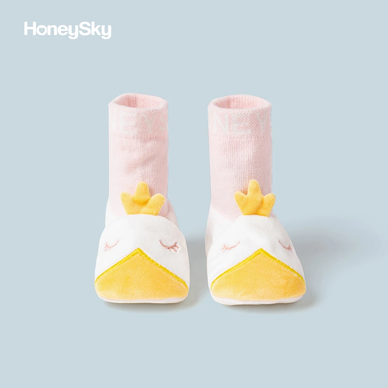 honeysky新生婴儿鞋秋冬季造型袜鞋初生男童女宝宝保暖鞋可爱鞋子