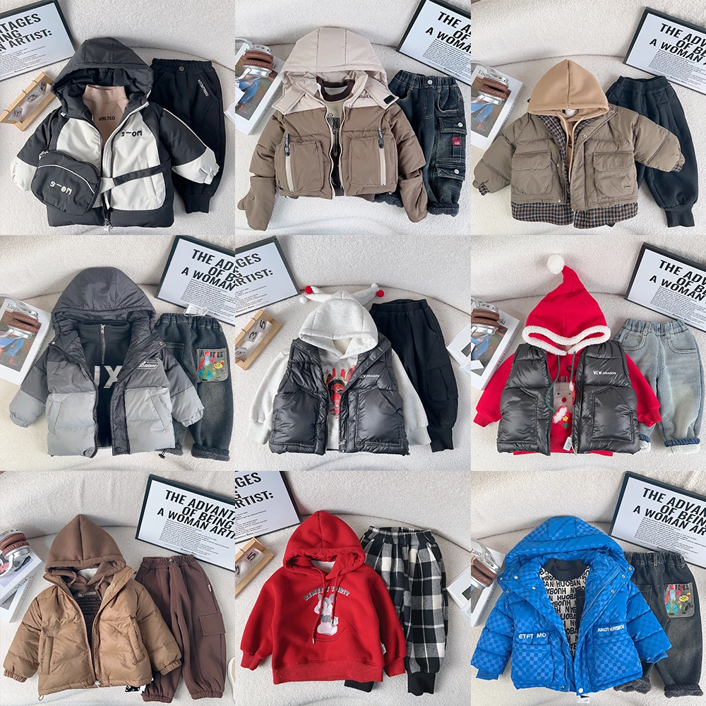 九号链接【辣妈严选单件可拍】潮流时尚休闲小中大童装冬款80-150