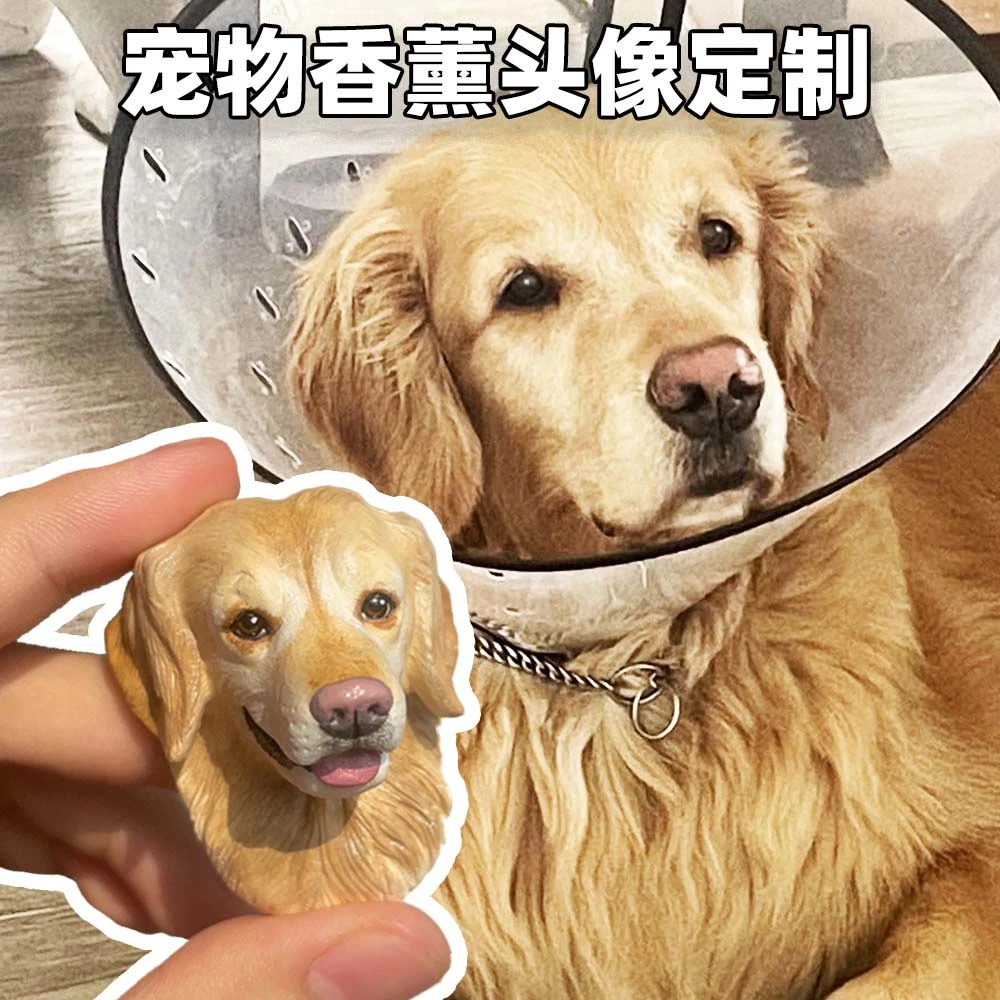 宠物定制石膏头像创意礼物萌宠定制扩香石冰箱贴宠物画像车载香薰
