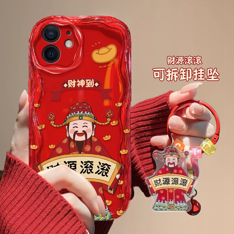 财神到财源滚滚苹果11手机壳新年女款iPhone11防摔硅胶软壳保护套