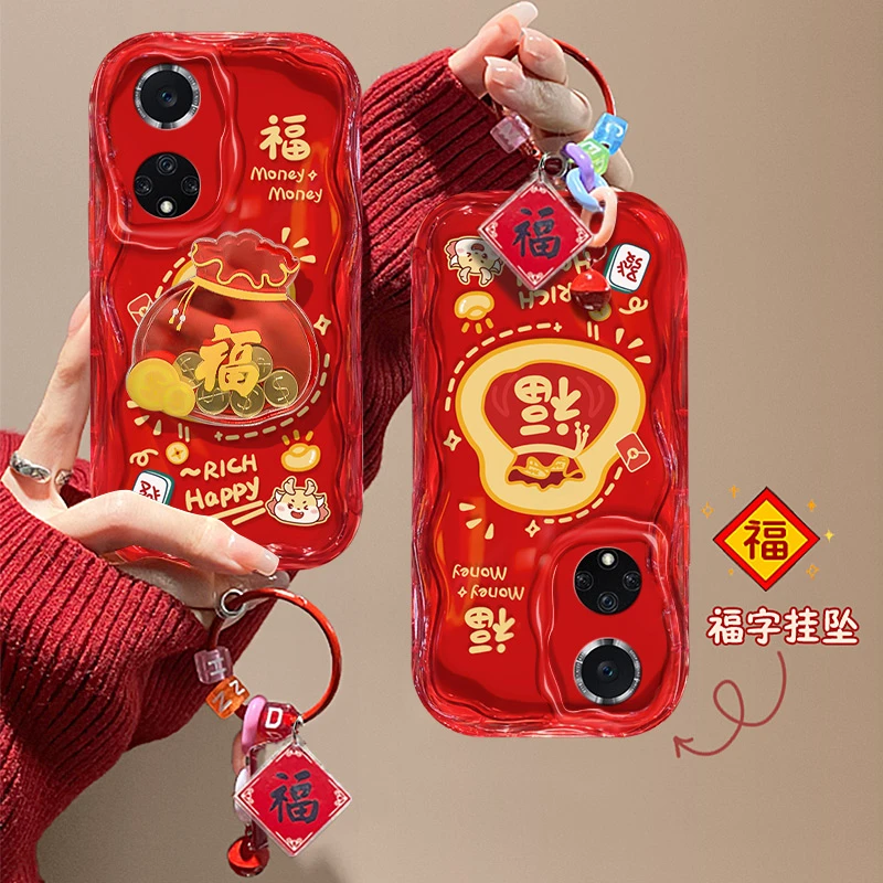 喜庆福袋华为hinova9pro手机壳Hebe-BD00小众新年防摔硅胶软壳女