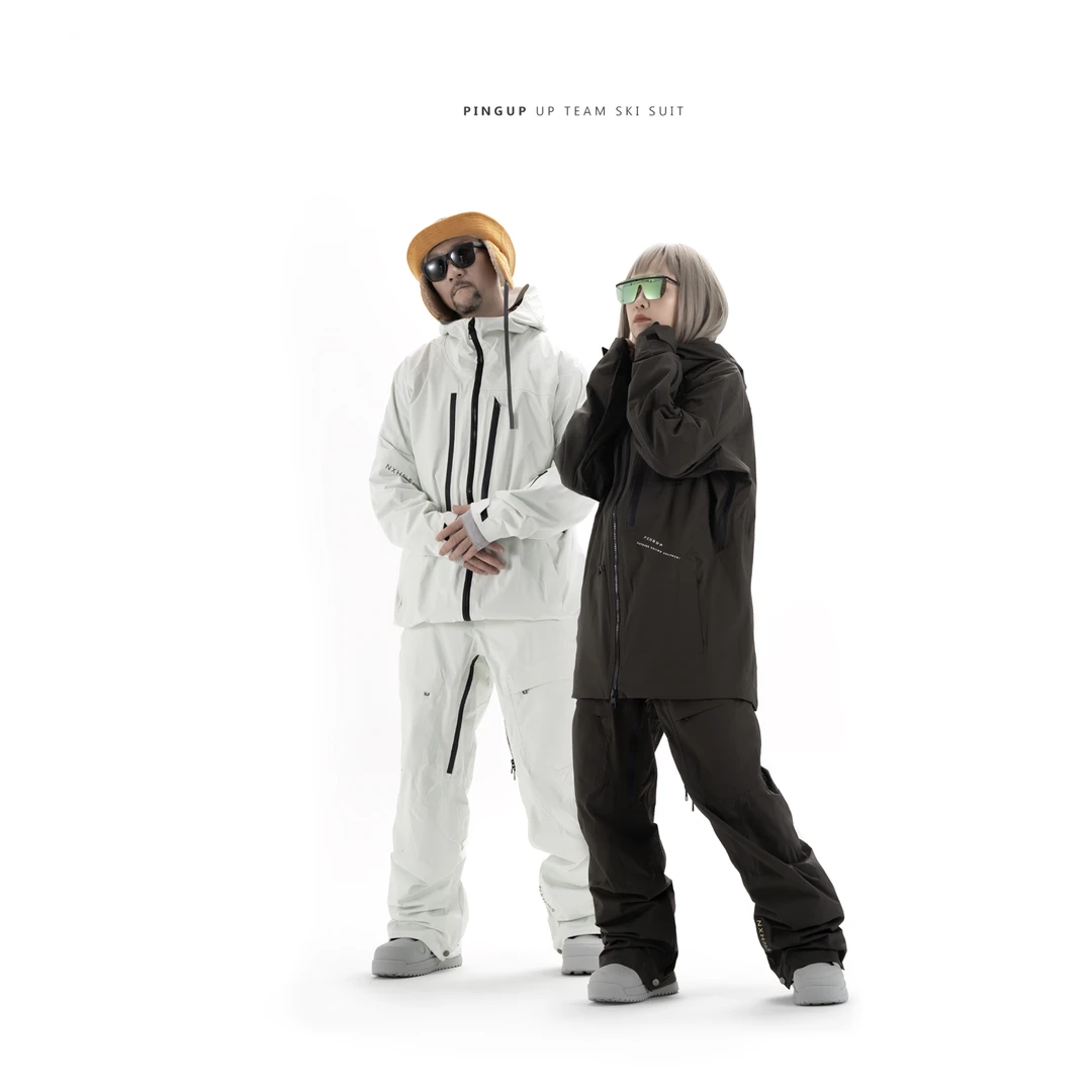 PING&UP单板滑雪服套装男冬季连体滑雪服单板防风雪裤平花保暖