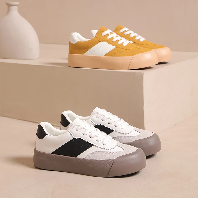 【加购双11】FCS百搭皮面女休闲鞋w031