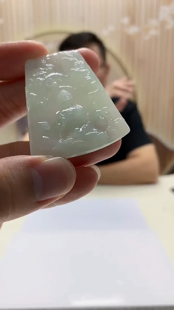 【闪购商品】定制翡翠未镶嵌4829bb-毛货挂件69