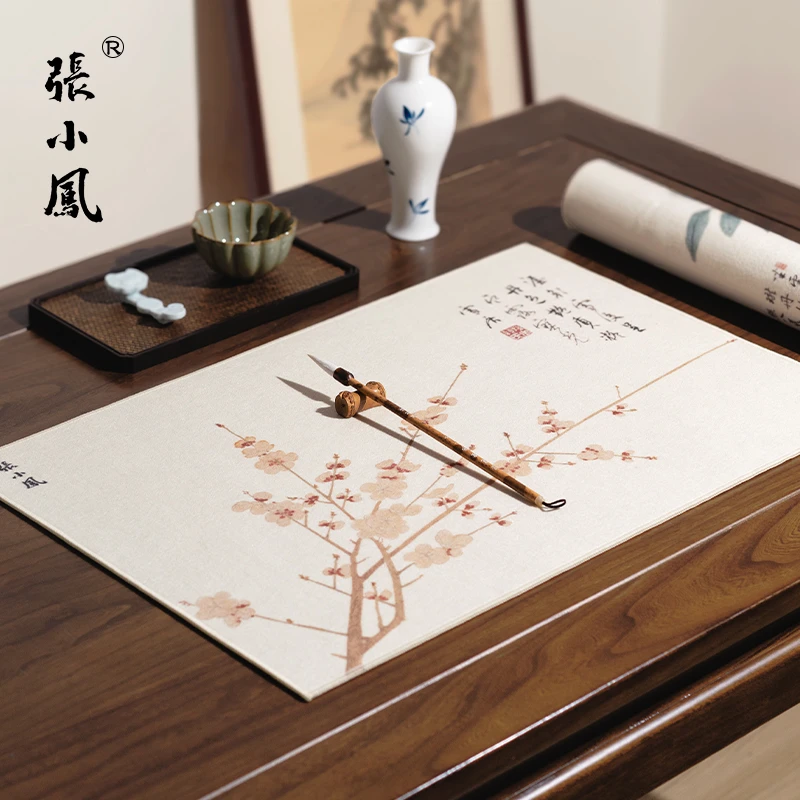张小凤彩绘书画毛毡垫书法毛笔字羊毛加厚书法专用毡垫国风书画垫
