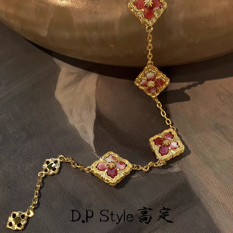 铜镀真金合成锆石手链 时尚经典百搭气质项链M034