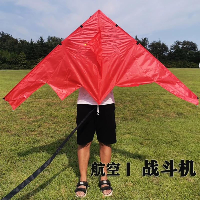 新款隐形飞机战斗机三角长尾风筝立体有线轮高级中大型风筝大人