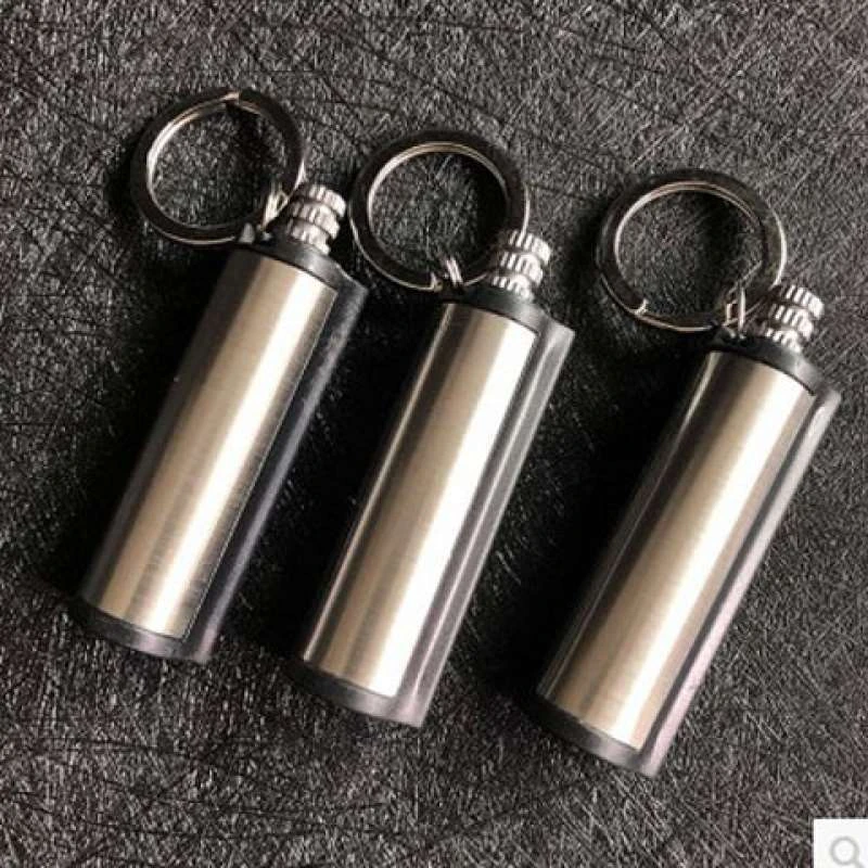 圆柱形万次火柴防水擦火棒摩擦便携式煤油打火机钥匙扣挂件批yb2