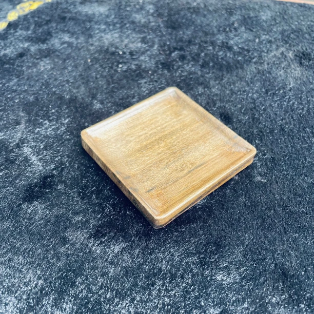 金丝楠木块杯垫杯子底座木雕工艺摆件家用方形茶道手工木制