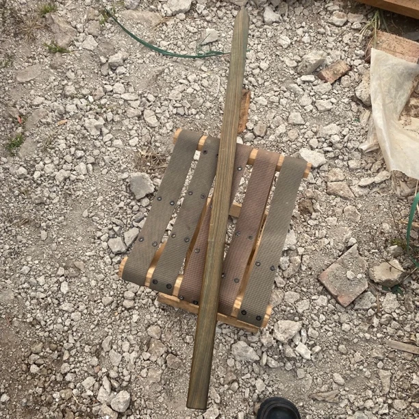 110绿檀木棍剑日常练习双手棍剑