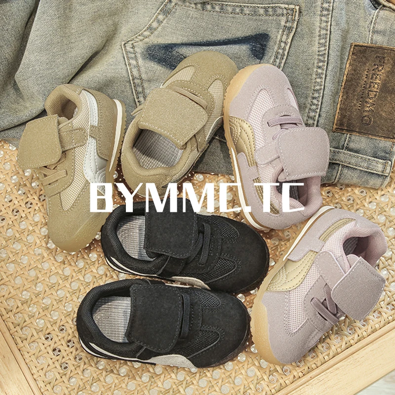 男童鞋儿童阿甘鞋2024秋季新款德训鞋1一8岁软底魔术贴女宝学步鞋