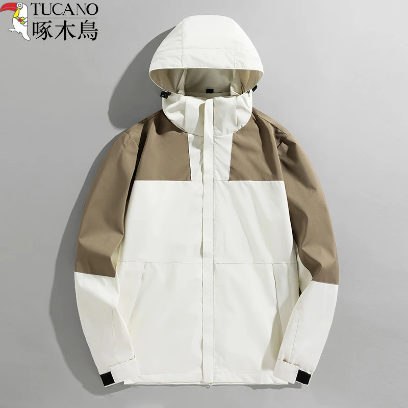 TUCANO/啄木鳥秋冬冲锋衣户外休闲防水防风连帽登山服情侣外套