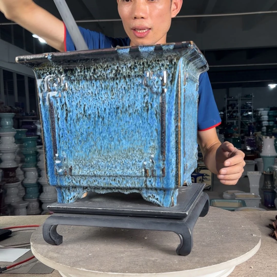 红陶20CM（含）-50CM（不含）一风堂石湾盆陶瓷