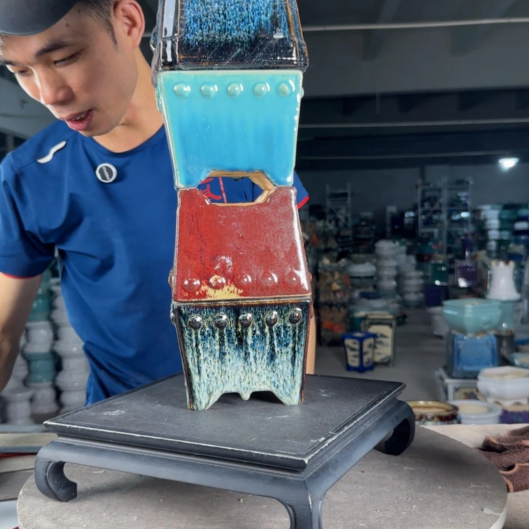 红陶20CM（含）-50CM（不含）一风堂石湾盆 微瑕774