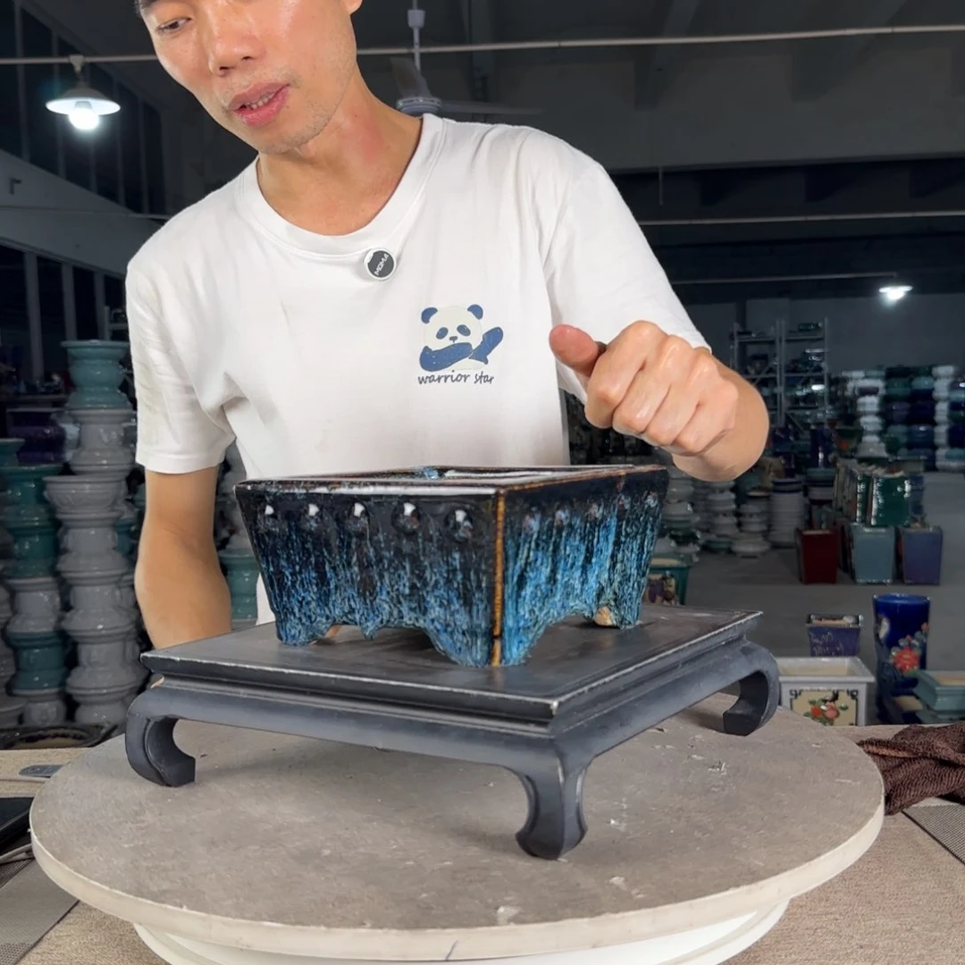 红陶20CM（含）-50CM（不含）一风堂石湾盆陶瓷