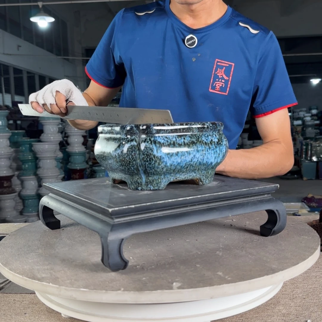 陶20CM（含）-50CM（不含）一风堂石湾盆陶瓷