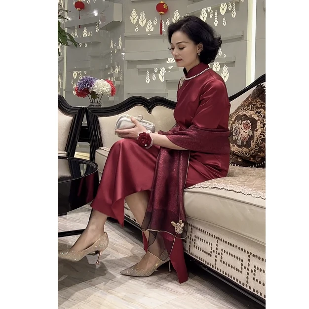态态喜妈妈喜婆婆高端定制轻奢礼服hj139