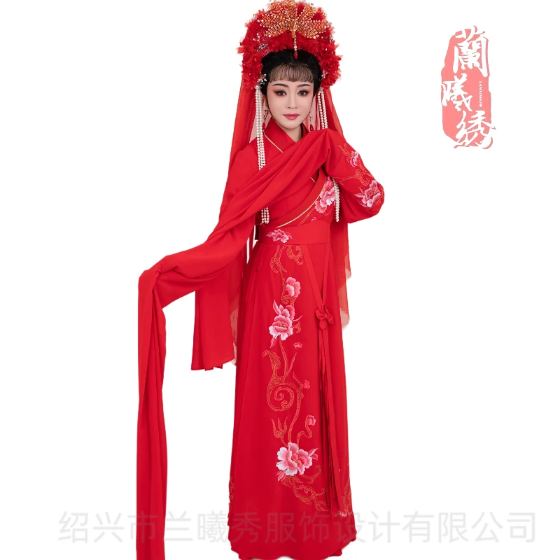 现货兰曦秀新品大红色两件套专业戏曲服装舞台演出服花旦服装古风