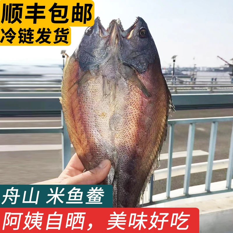 舟山特产米鱼鲞鮸鱼干海鱼风干晒制半干海鲜水产干货海里捕捞按条