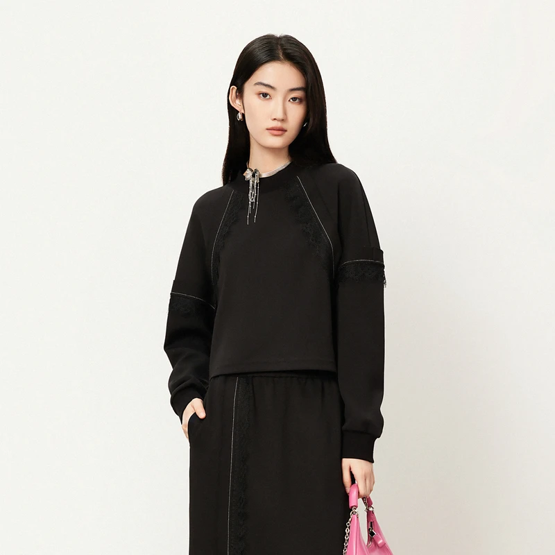 HPLY/荷比俪【商场同款】新款截短式卫衣上衣HYD41610008