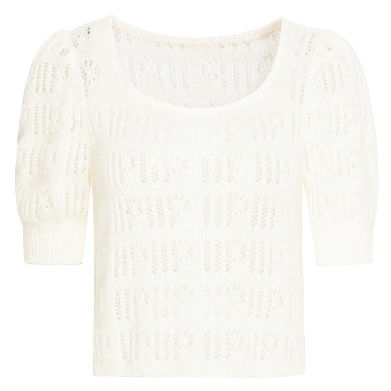 HPLY/荷比俪荷比俪新款清新淡雅柔软毛镂空提花针织衫HMD14650180