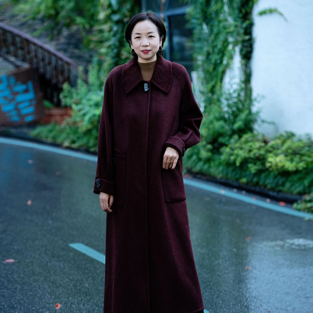 422【 莱赛尔10%&羊绒10%&澳洲超细羊毛80%】气质手工双面呢大衣