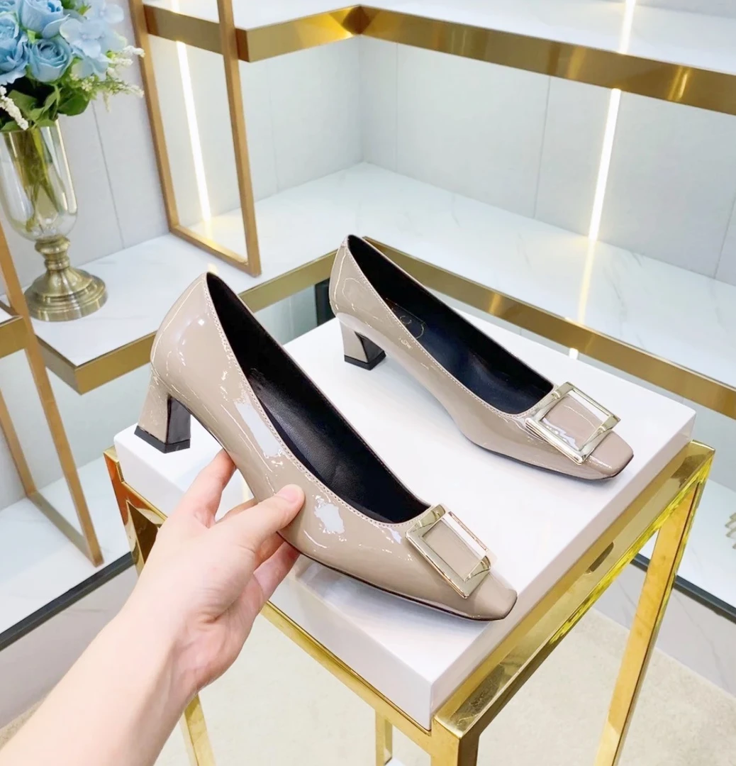 优雅茂【优雅茂专属】2024新款方扣女单鞋时尚百搭网红法式高跟显瘦