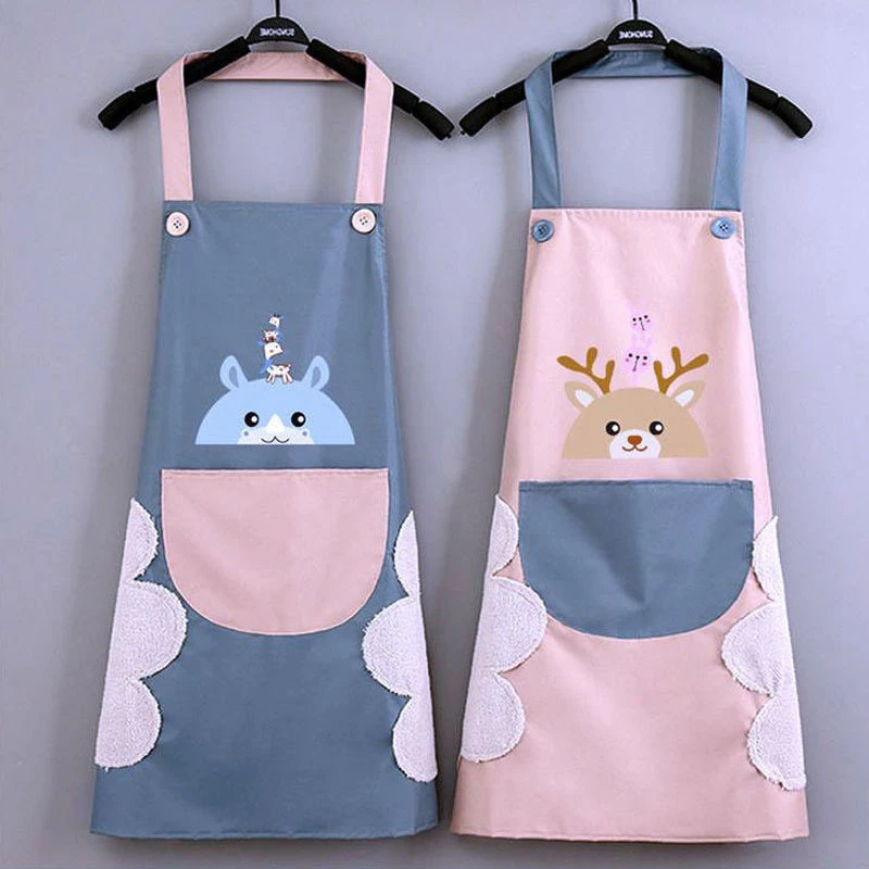 围裙家用厨房做饭防水防油污渍女时尚新款成人工作服男女加长围腰