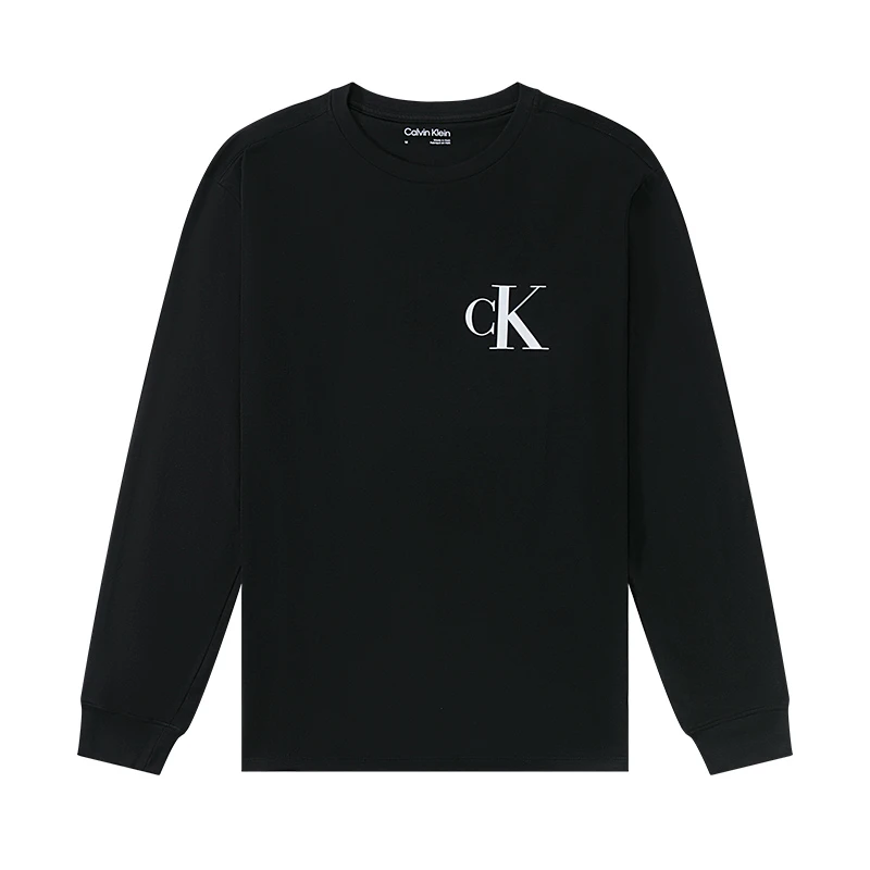 Calvin Klein/凯文克莱CK春季男士logo印花长袖T恤打底40HM826 ZZ
