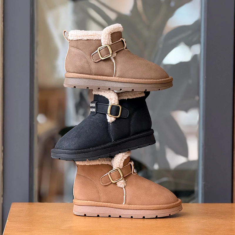 2025年冬季新款儿童时尚保暖棉鞋加绒加厚轻便雪地靴 T0501 PYQZ