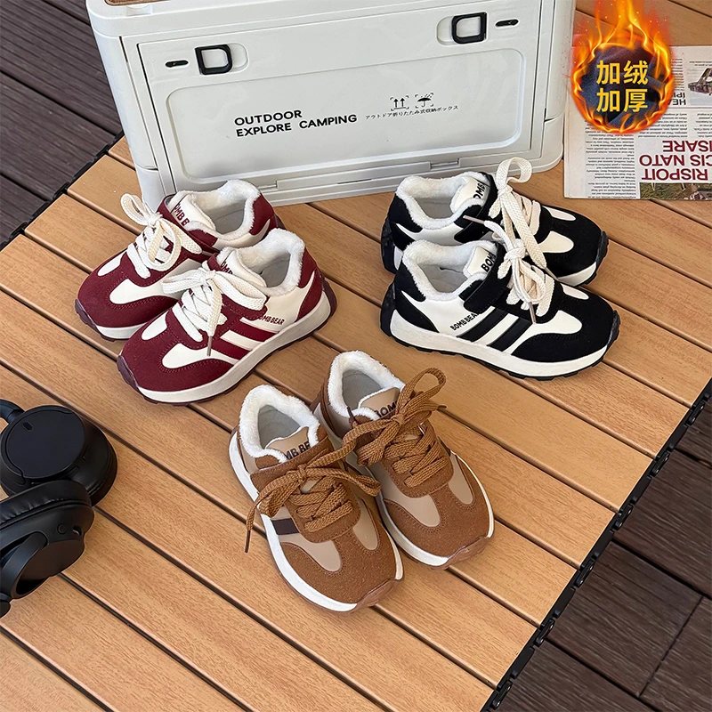 2024年冬季新款加绒时尚百搭魔术贴软底保暖休闲运动鞋 L2101 TY