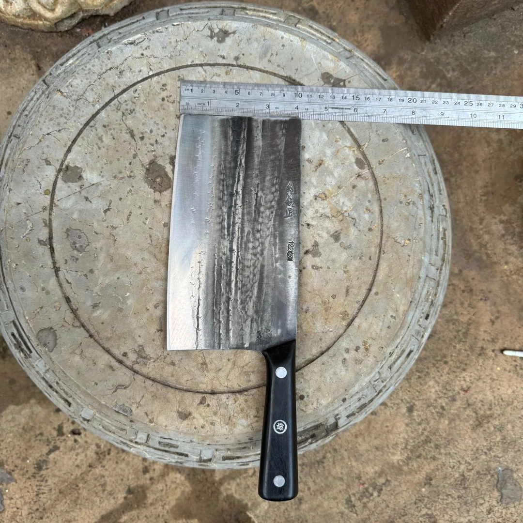 炮弹钢 手工锻打 斩切两用刀